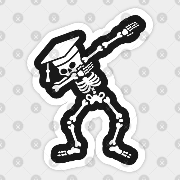 Dab skeleton dabbing student - pass exams Sticker by LaundryFactory